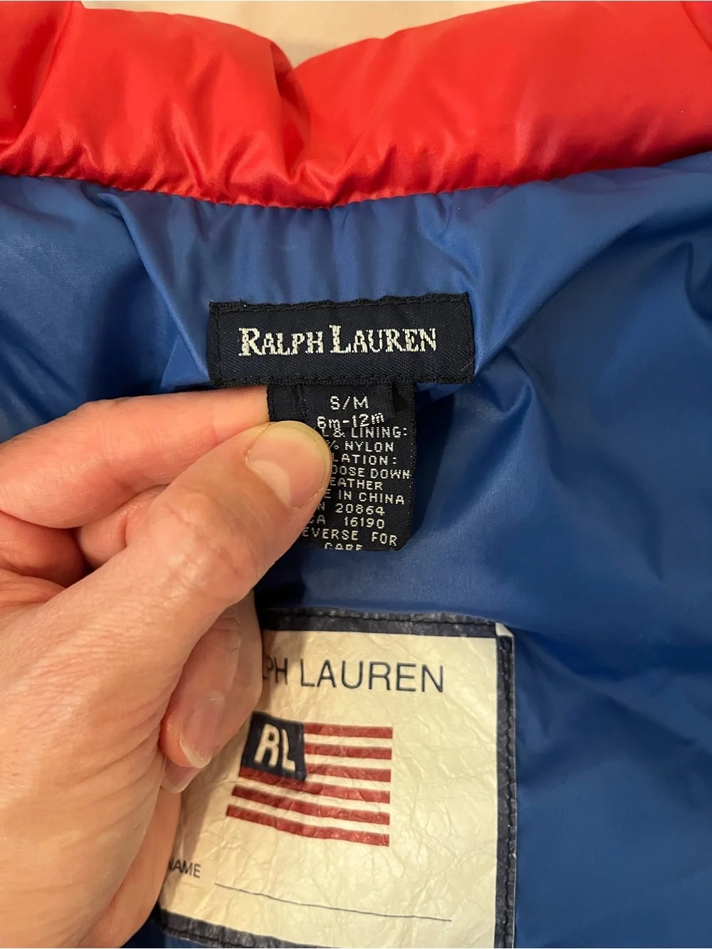 Ralph Lauren Red Puffer Coat 6 - 12 Months